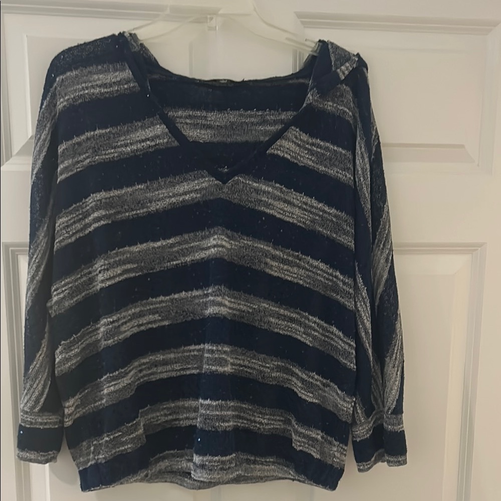 Striped V-Neck Sweater